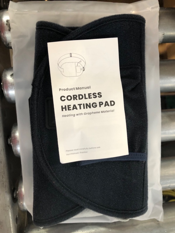 Photo 4 of *Stock Photo Wrong Color* Cordless Heating Pad, Navy Blue 