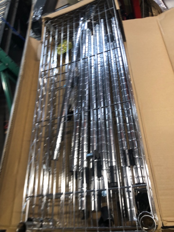 Photo 1 of *SEE NOTES* Auslar 4-Shelf Storage Wire Shelves Heavy Duty 4 Tiers Standing Shelving Units Adjustable Metal Organizer Wire Rack