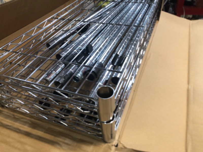 Photo 1 of *SEE NOTES* Auslar 4-Shelf Storage Wire Shelves Heavy Duty 4 Tiers Standing Shelving Units Adjustable Metal Organizer Wire Rack
