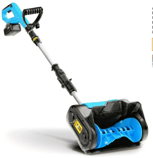 Photo 1 of **SEE NOTES**
AlphaWorks Snow Thrower Power Shovel 4Ah DC 20V Upgraded Design, Cordless Rechargeable Handheld, Lightweight 10" in. Width 5" in. Depth, 25' ft Throwing Distance, 300 lbs per Min