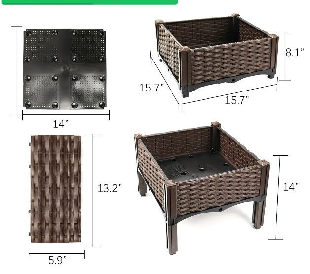 Photo 1 of **SEE NOTES**
Elevated Garden Raised Beds Planter Kits for Flower Vegetable Grow Pots?Flowers Growing Box Container with Legs (Pack of 2)