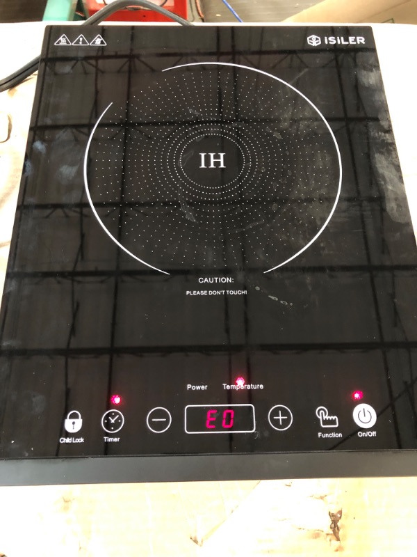 Photo 3 of **SEE NOTES**
Portable Induction Cooktop, iSiLER 1800W Sensor Touch Electric Induction Cooker Cooktop with Kids Safety Lock, 18 Power 17 Temperature Setting Countertop Burner with Timer