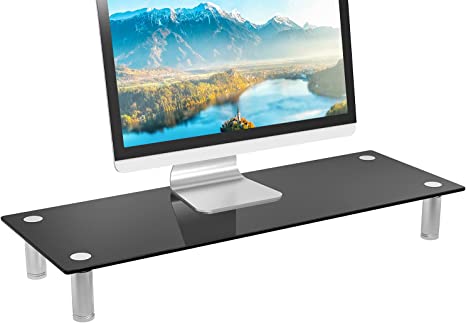 Photo 1 of Tempered glass computer monitor stand 23x8in