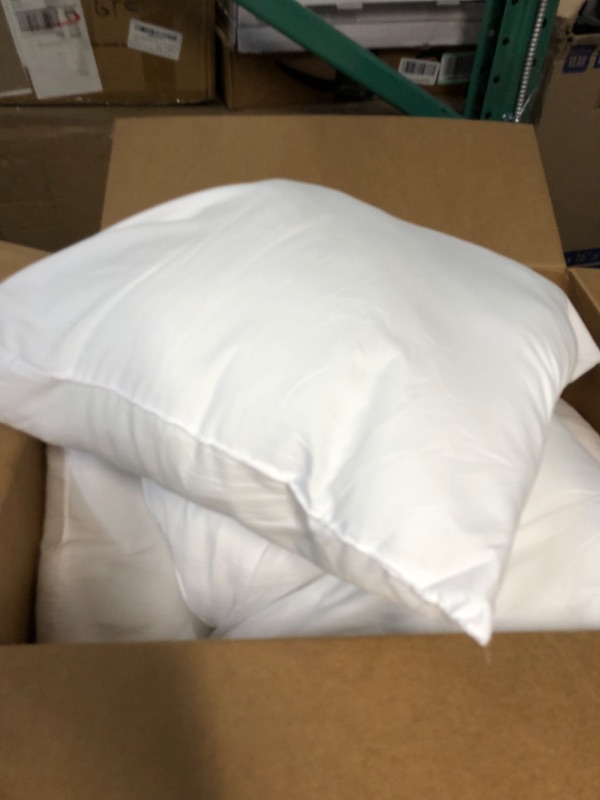 Photo 3 of **USED SEE PIC**Utopia Bedding Throw Pillow Inserts (Set of 4, White), 18 x 18 Inches Pillow Inserts for Sofa, Bed and Couch Decorative Stuffer Pillows 18x18 Inch 