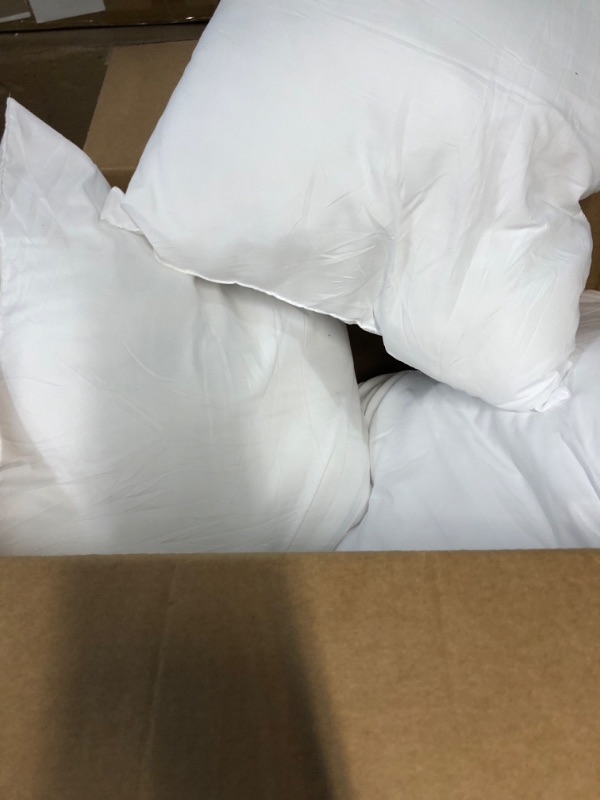 Photo 2 of **USED SEE PIC**Utopia Bedding Throw Pillow Inserts (Set of 4, White), 18 x 18 Inches Pillow Inserts for Sofa, Bed and Couch Decorative Stuffer Pillows 18x18 Inch 