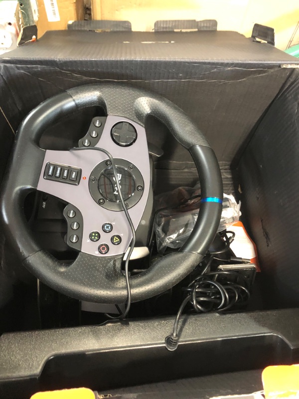 Photo 4 of PXN V9 Gaming Racing Wheel with Pedals and Shifter, Steering Wheel for PC, Xbox One, Xbox Series X/S, PS4, PS3 and Nintendo Switch