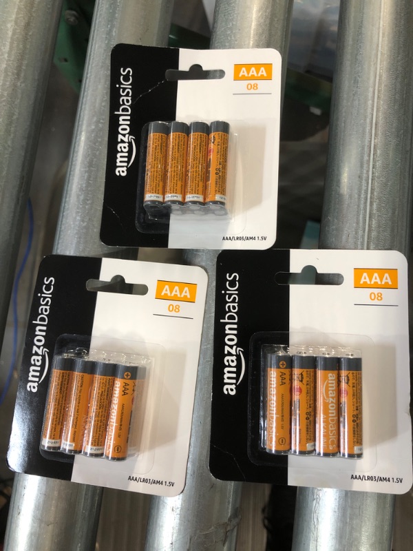 Photo 2 of (3x) Amazon Basics AAA 1.5 Volt Performance Alkaline Batteries - Pack of 8