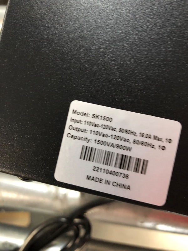 Photo 4 of 1500VA UPS Battery Backup 900W Intelligent LCD Battery Backup and Surge Protector, SK1500 2.0