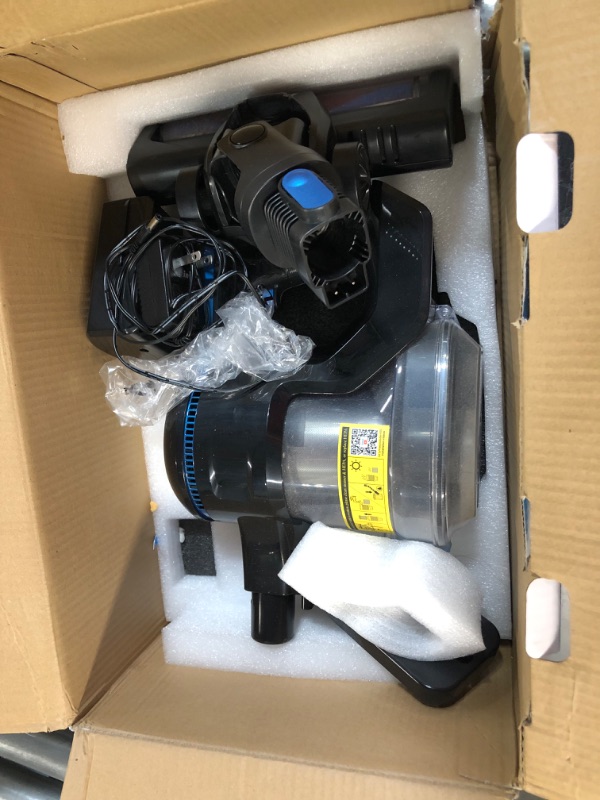 Photo 4 of *Used/Dirty* INSE 6-in-1 Rechargeable Stick Vacuum with 2200 m-A-h Battery, N5S Blue