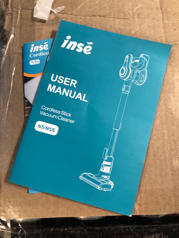 Photo 3 of *Used/Dirty* INSE 6-in-1 Rechargeable Stick Vacuum with 2200 m-A-h Battery, N5S Blue