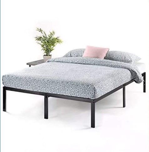 Photo 1 of *Minor Scuffs/Scratches* Best Price Twin 14 Inch Metal Platform Bed w/ Heavy Duty Steel Slat Mattress Foundation (No Box Spring Needed)