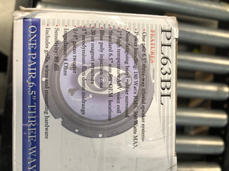 Photo 6 of Pyle 6.5" Three-Way Sound Speaker System - 180 W RMS/360W Power Handling w/ 4 Ohm Impedance and 3/4'' Piezo Tweeter, Blue