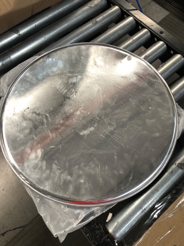 Photo 3 of *Minor Dents/Dirty* New Star Foodservice 50851 Restaurant-Grade Aluminum Pizza Pan, 20-Inch Silver 