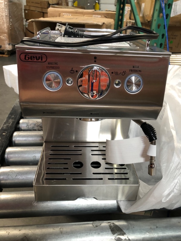 Photo 6 of **Used/Dirty* Espresso Machine 15 Bar with Adjustable Milk Frother Wand, 1.5L Removable Water Tank, Double Temperature Control System, 1100W, Black