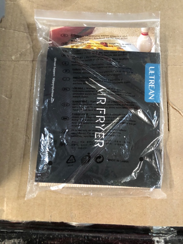 Photo 5 of *Broken Plastic on 1 Bottom Corner* Ultrean 9 Quart 6-in-1 Electric Hot XL Airfryer, LCD Touch Control Panel and Nonstick Basket, ETL Certified, 1750W