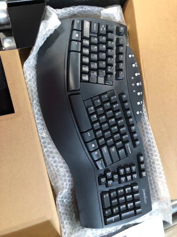 Photo 3 of Perixx Periboard-612 Wireless Ergonomic Split Keyboard with Dual Mode 2.4G and Bluetooth Feature, Black