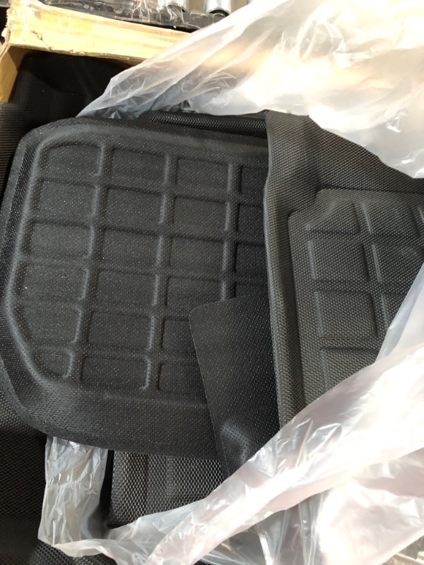 Photo 3 of *SEE NOTES* TAPTES for Tesla Model Y Floor Mats 7 Seater Rear Seat Back Mat Full Set 2023 2022 2021 2021-2023 All Weather Waterproof Floor Mats Cargo Frunk Trunk Mats Liners Accessories Rear Seat Back Mat 8 PCS