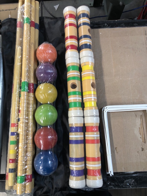 Photo 2 of Juegoal Six Player Croquet, 28 Inch Burlywood