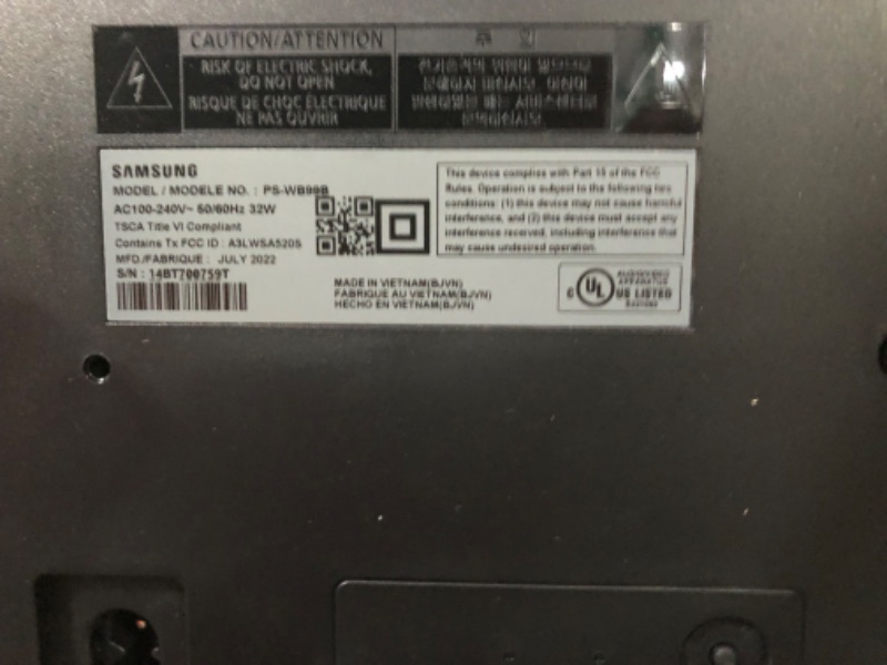 Photo 9 of ** PLEASE SEE NOTES** SAMSUNG HW-Q990B/ZA 11.1.4ch Soundbar w/ Wireless Dolby Atmos / DTS:X, Rear Speakers, Q Symphony, SpaceFit Sound+, Airplay 2, Adaptive Sound, Game Pro Mode, Alexa Built-In, 2022 HW-Q990B Soundbar