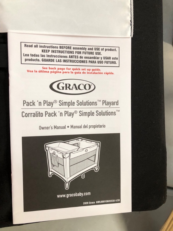 Photo 4 of Graco Pack 'n Play Simple Solutions Playard | Includes Integrated Diaper Changer, Darcie, 39.5x28.5x29 Inch (Pack of 1) W/ Diaper Changer Darcie