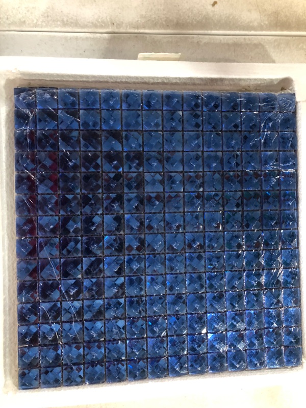 Photo 1 of **SEE IMAGES** Aimayz 13 Faces Mirror Crystal Diamond Glass Tile Mosaic for Kitchen Backsplash, Bathroom Wall Decoration, 3/4 inch 10 Sheets/Box Silver Silver,10 sheets