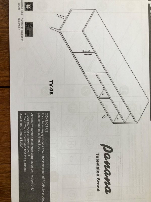 Photo 1 of **MISSING LEGS AND HARDWARE**
Panana 62.99" TV Stand (Walnut)