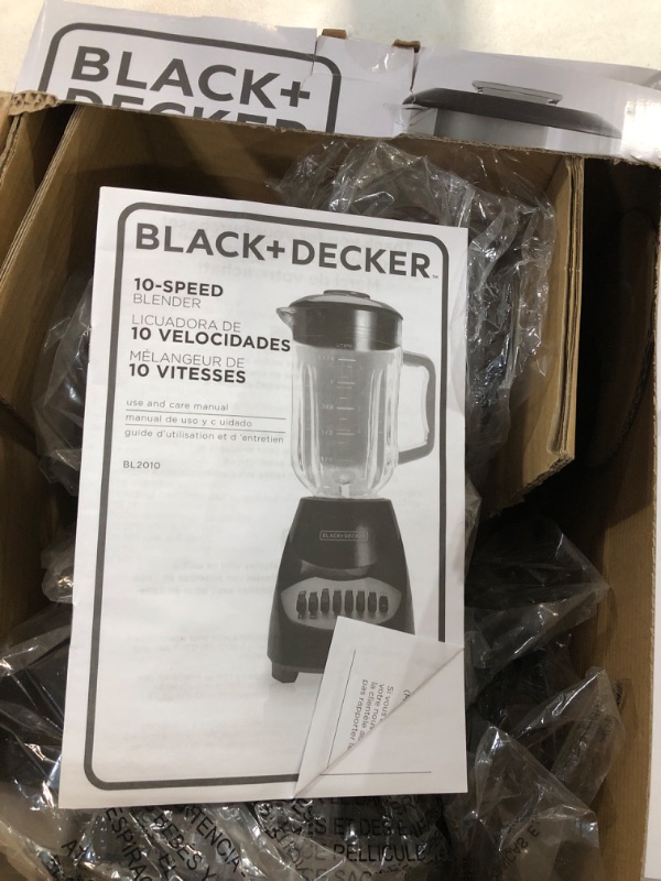 Photo 3 of *SEE NOTES BLACK+DECKER Crush Master 10-Speed Blender, Black 