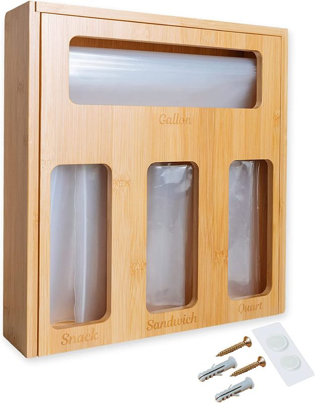 Photo 1 of **SEE NOTES**
Ziplock Bag Storage Organizer for Kitchen Drawer - Bamboo