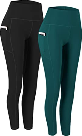 Photo 1 of Fengbay 2 Pack High Waist Yoga Pants, Pocket Yoga Pants Tummy Control Workout Running 4 Way Stretch Yoga Leggings