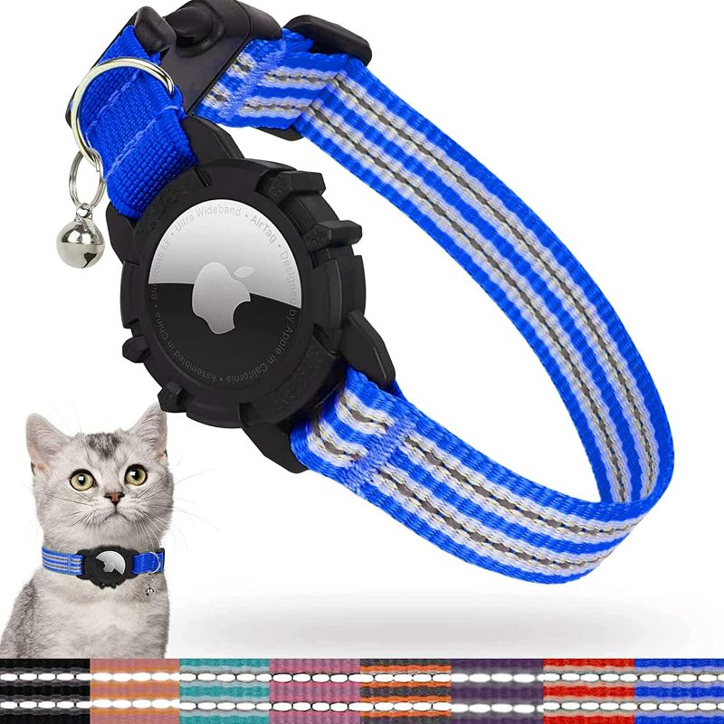 Photo 1 of FEEYAR AirTag Cat Collar,Integrated Kitten Collar with Apple AirTag Holder - 7-9in