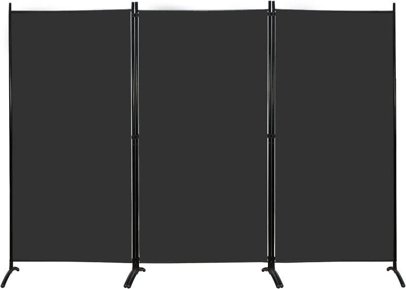 Photo 1 of **SEE NOTES**
Partition Room Dividers 3 Panel Folding Privacy Screens 6 Ft Portable Office Walls Dividers for Room Separator 102"x20"x71", Black