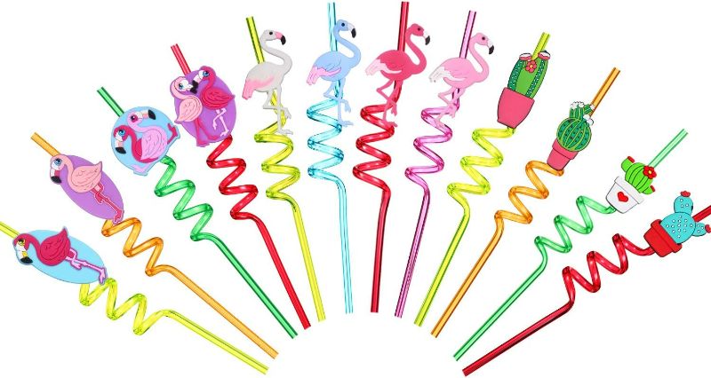 Photo 1 of **SEE NOTES**
FZR Legend 24 Flamingo Fruit Cactus Reusable Plastic Straws,Hawaiian Beach Cocktail Luau Party Decorations Supplies Favors (24 SET)
