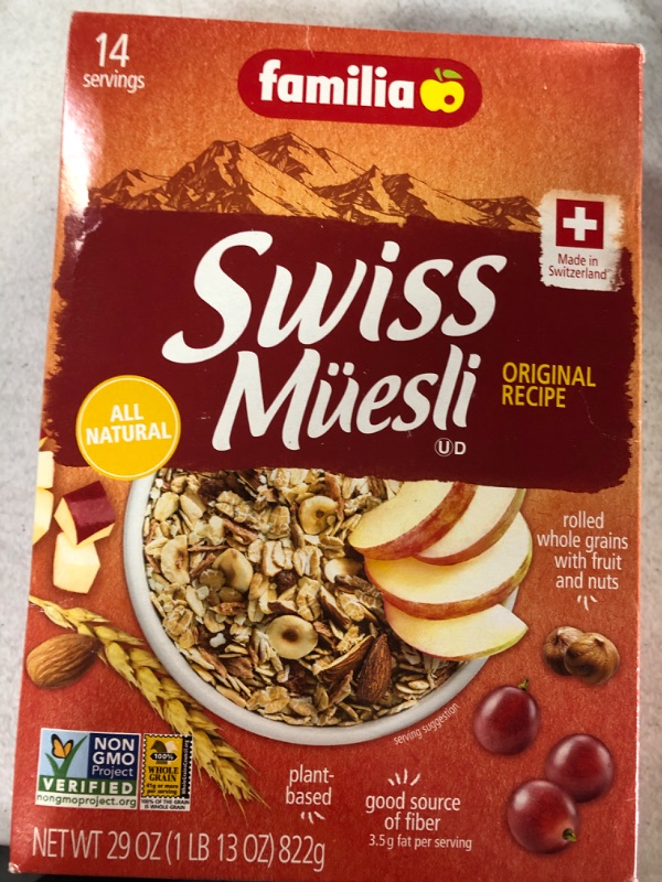 Photo 2 of **SEE NOTES**
Familia Swiss Muesli Cereal, Original Recipe, 29 Ounce (Pack of 6) Original Recipe 29 Ounce (Pack of 6)