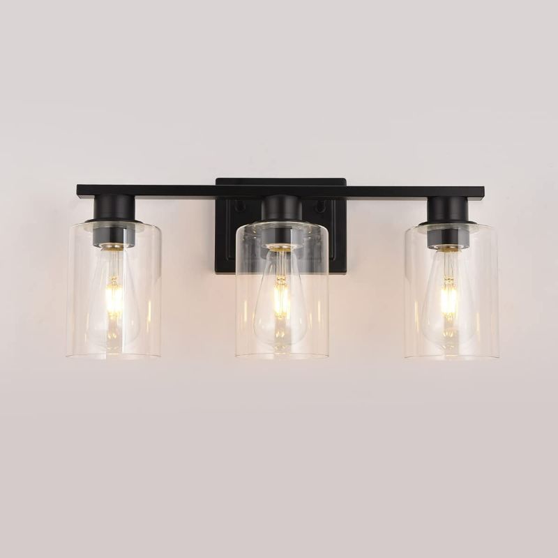 Photo 1 of **SEE NOTES**
Heratos Matt Black Farmhouse Bathroom Vanity Lighting Fixture Oil Rubbed Black Bathroom Wall Sconce Light (3 Lights) 