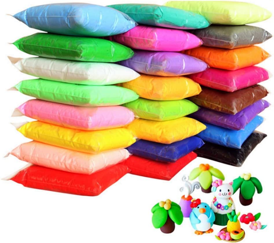 Photo 1 of 24 Colors Air Dry Clay Super Light DIY Clay for Model Air Dry Clay Fun, Creative Art DIY Crafts, Gift for Kids