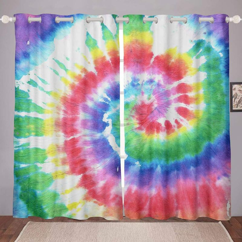 Photo 1 of **SEE NOTES**
Feelyou Colorful Tie-Dye Curtains for Bedroom Living Room Boho Psychedelic Curtains,42 X 84 Inch,2 Panels