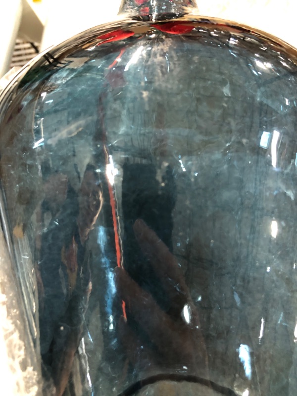 Photo 3 of **MINOR DAMAGE** Mud Pie Dark Blue Carafe Bottle