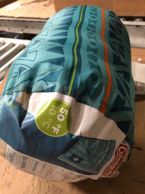 Photo 2 of Coleman 50 Degree Youth Sleeping Bag - Turquoise