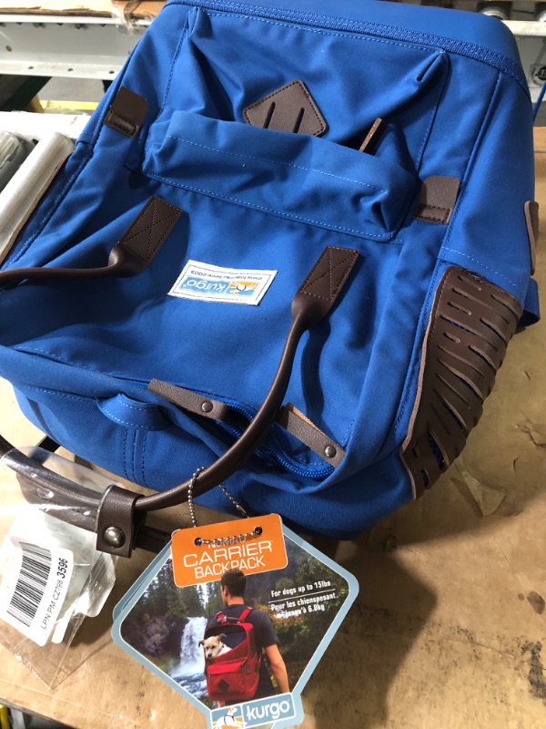 Photo 3 of ***item used***has signs of wear and tear***
Kurgo Nomad - Dog Carrier Backpack, Hiking Backpack - For pets up to 15 lbs (Nomad) Blue