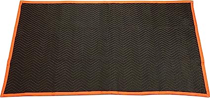 Photo 1 of (6x) Simpli-Magic Heavy Duty Padded Moving Blankets - Black/Orange