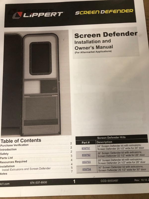 Photo 3 of Screen Defender RV Entry Door Screen Protector for 5th Wheel, Travel Trailer and Motorhome 28" | 24.5” Wide for 28” Door 28-inch Door (24.5\" Screen Kit)