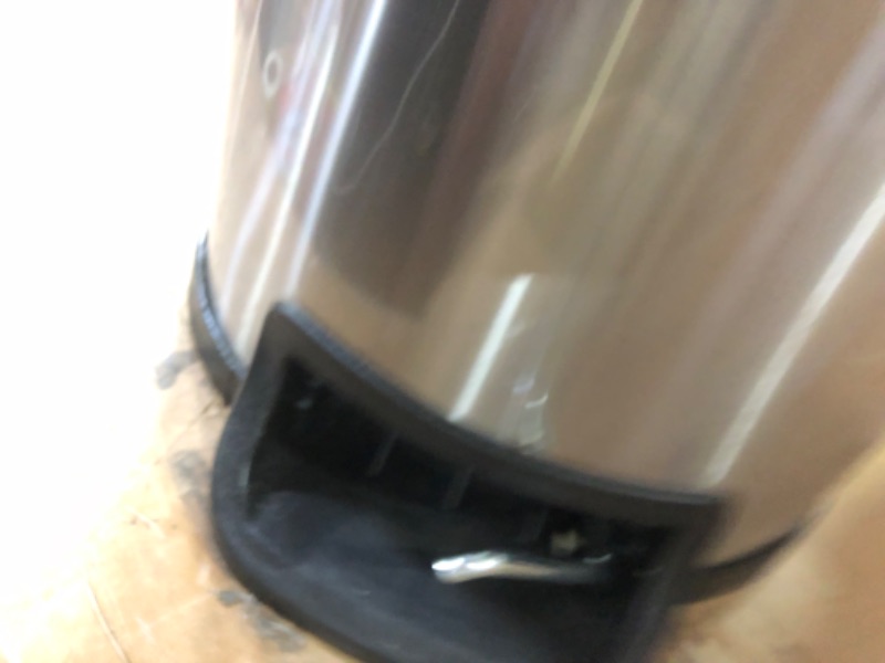 Photo 2 of **MISSING FOOR PEDDLE, STILL OPENS** Amazon Basics 40 Liter / 10.5 Gallon Soft-Close, Smudge Resistant Trash Can 