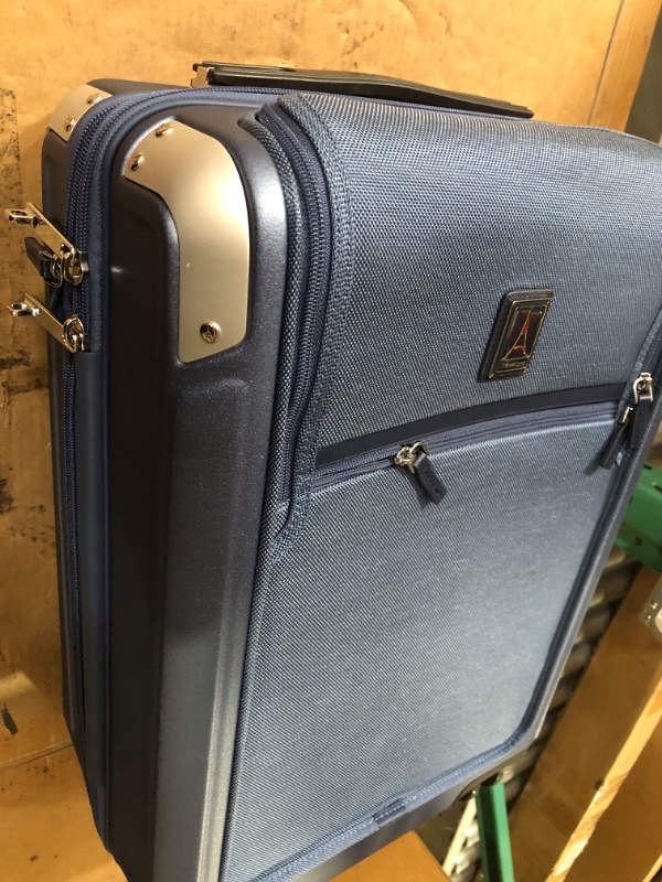 Photo 4 of **USED BUT APPEARS NEW**  Travelpro Platinum Elite Hardside Expandable Spinner Wheel Luggage TSA Lock Hard Shell Polycarbonate Suitcase, Dark Sky Blue, Carry-on with-Laptop Pocket 21-Inch Carry-on with Laptop Pocket 