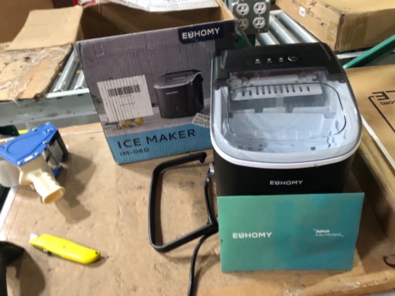 Photo 2 of **SEE NOTES**
EUHOMY Countertop Ice Maker Machine with Handle, 25.5lbs in 24Hrs, 9 Ice Cubes Ready in 6 Mins