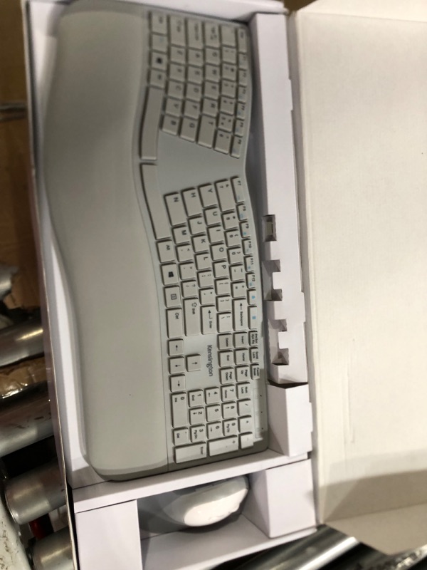Photo 5 of *missing usb connector* Kensington Pro Fit Ergonomic Wireless Keyboard and Mouse - Grey (K75407US)