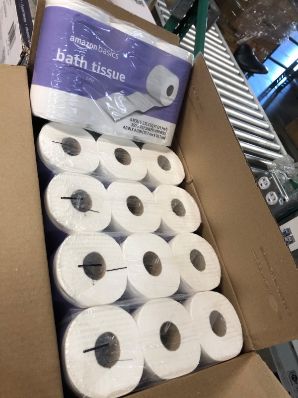 Photo 2 of Amazon Basics 2-Ply Toilet Paper, 6 Rolls (Pack of 5), 30 Rolls total (Previously Solimo)