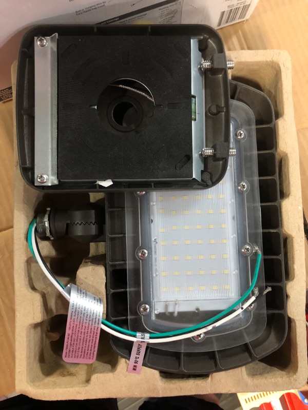 Photo 2 of (ONLY 1)350-Watt Equivalent Integrated LED Flood Light with Wall Mount Kit, 5500 Lumens, Dusk to Dawn Outdoor Security Light