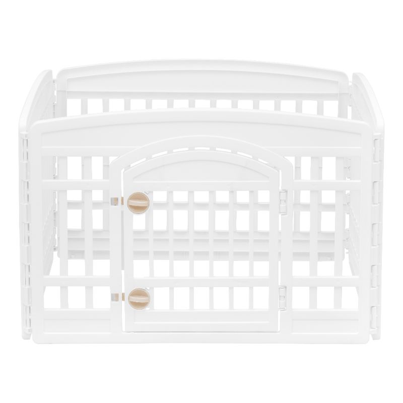 Photo 1 of ***DAMAGED - SEE NOTES***
IRIS USA 4-Panel Plastic Exercise Pet Playpen with Door White