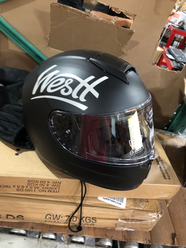 Photo 3 of Westt Full Face Helmet - Dirt Bike Helmets with Dual Visor DOT Approved Compact Lightweight- Motor (20.87-21.26 in) Black