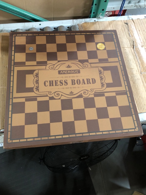 Photo 4 of AMEROUS 19 Inches Professional Wooden Tournament Chess Board with 2.0" Squares / Gift Package / Chess Board Only (No Chess Pieces)